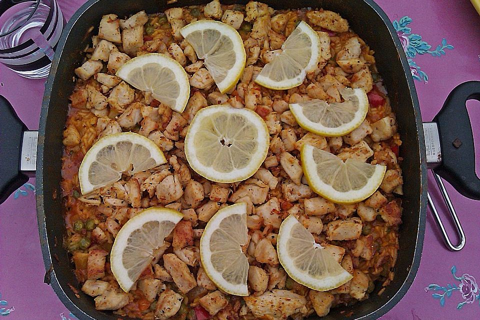 Hähnchen Paella