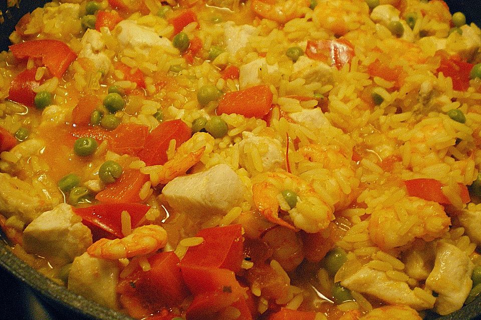 Hähnchen Paella