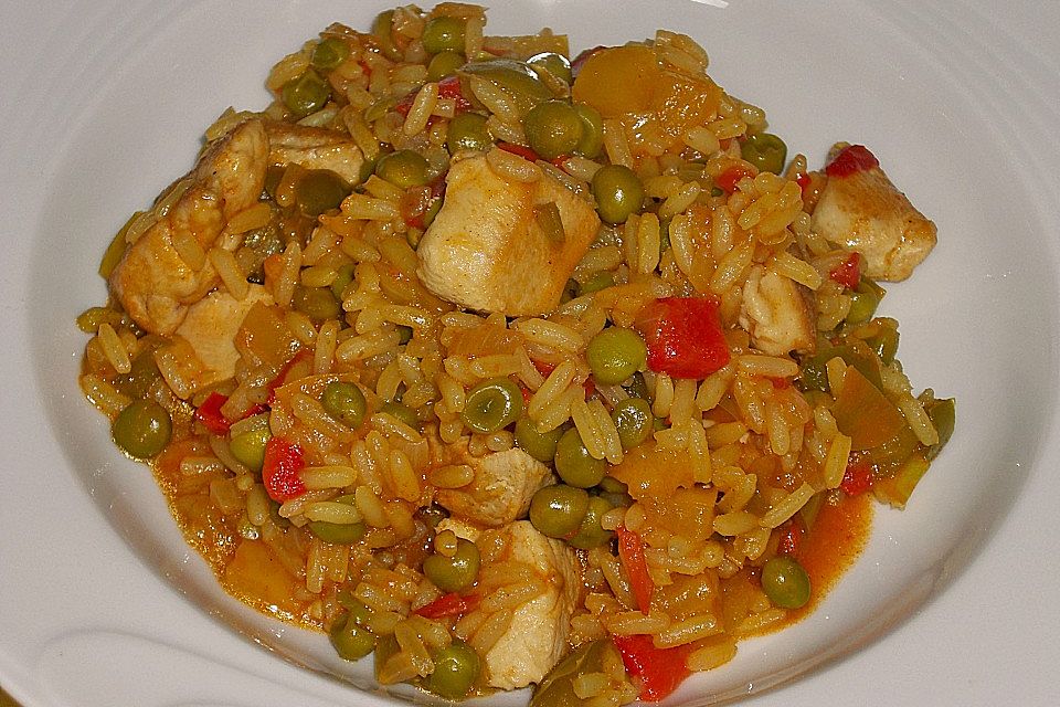 Hähnchen Paella