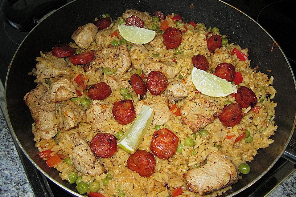 Hähnchen Paella