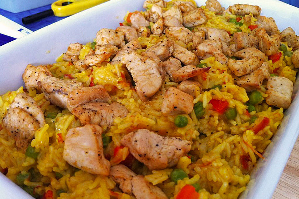 Hähnchen Paella