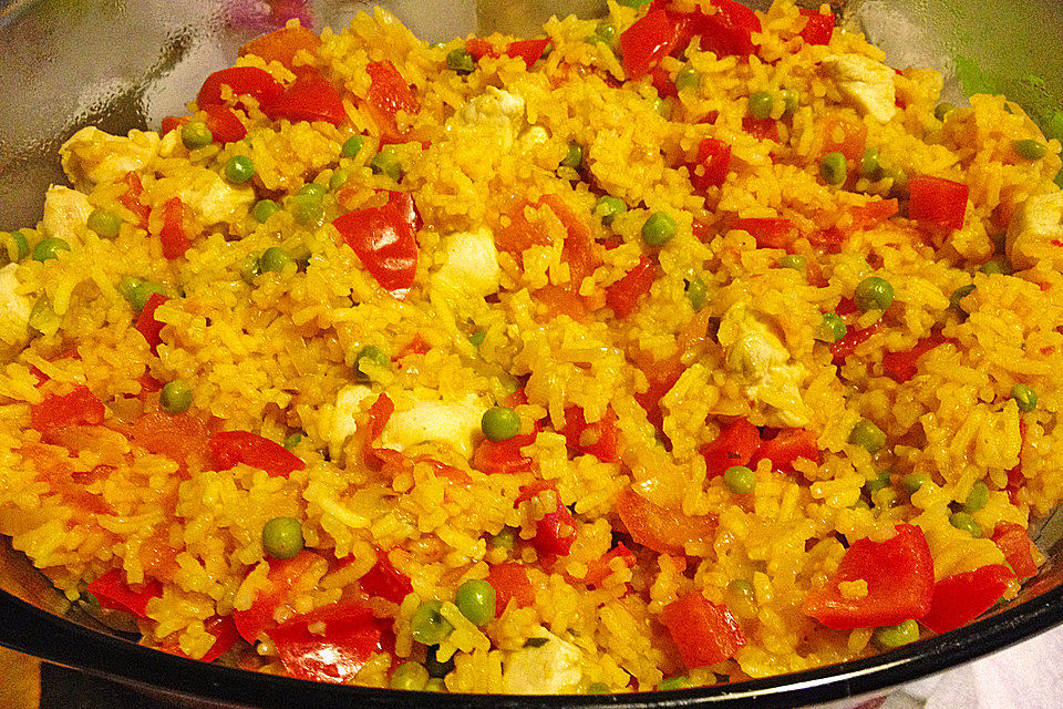 Hähnchen Paella