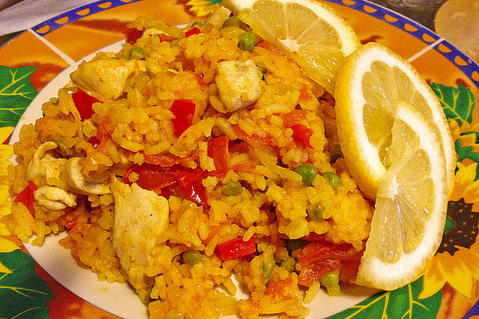 Hähnchen Paella