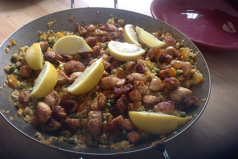 Hähnchen Paella