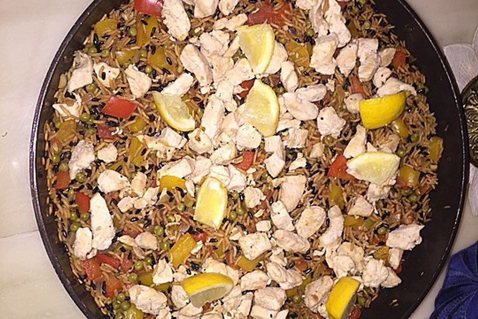 Hähnchen Paella