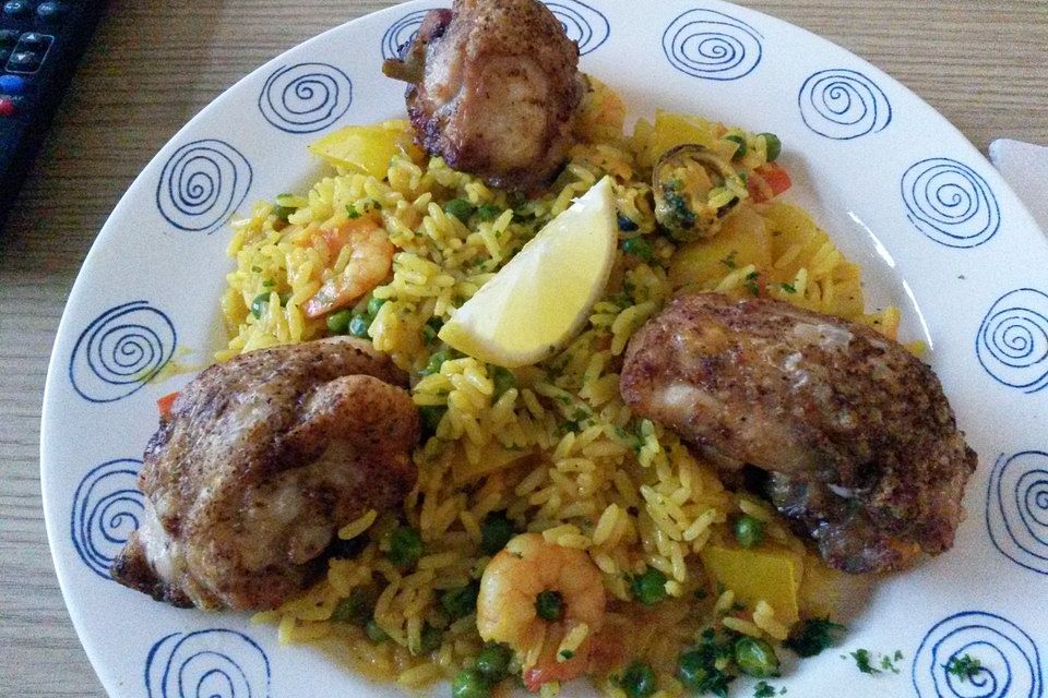 Hähnchen Paella