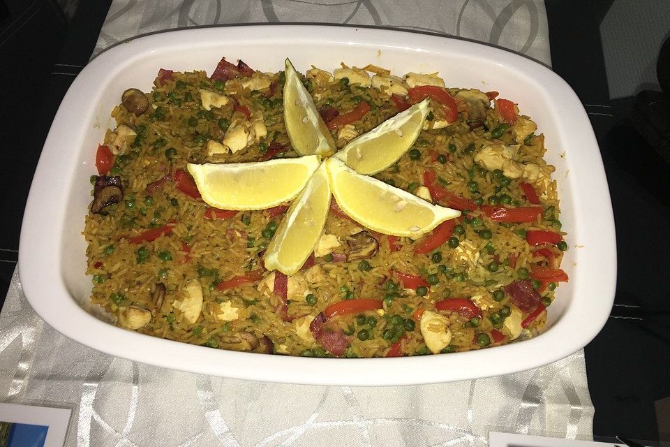 Hähnchen Paella