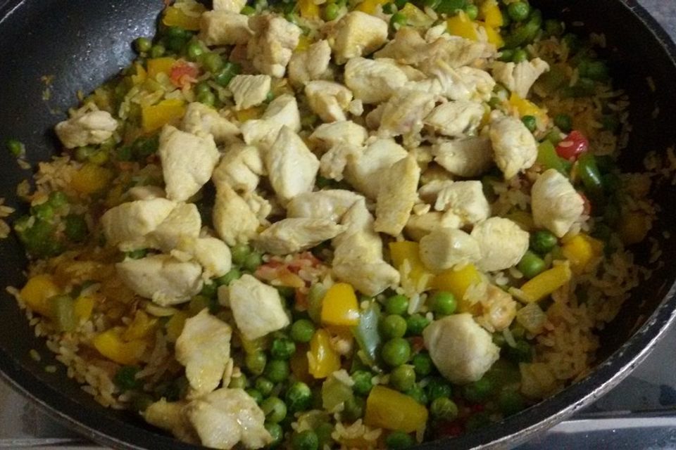 Hähnchen Paella