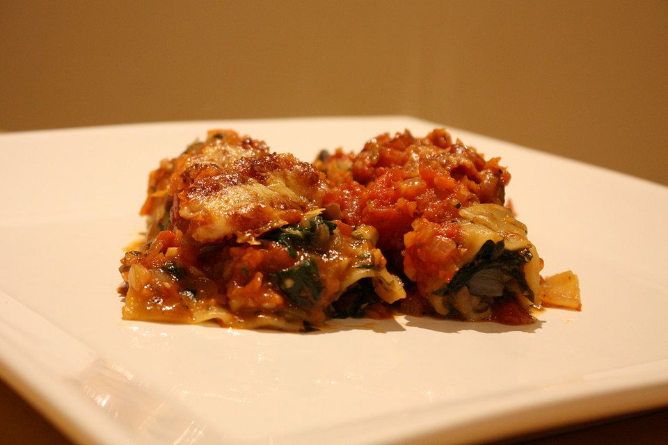 Cannelloni mit Spinat - Gemüsefüllung