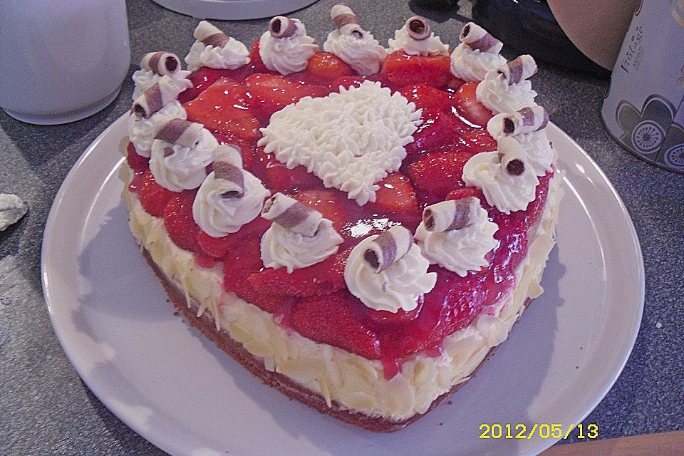 Erdbeer-Kuchen mit Vanillecreme