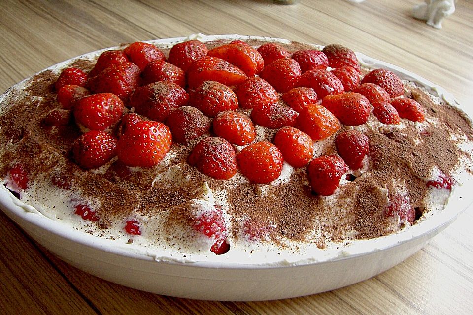 Erdbeertiramisu ohne Eier