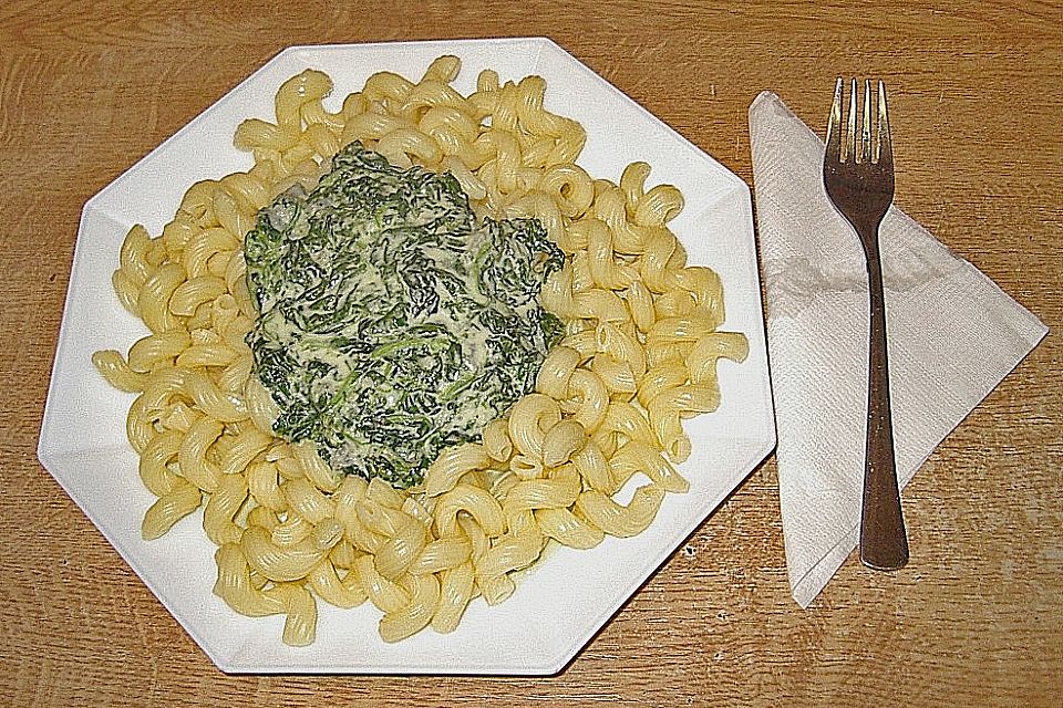 Gorgonzola - Spinat - Sauce