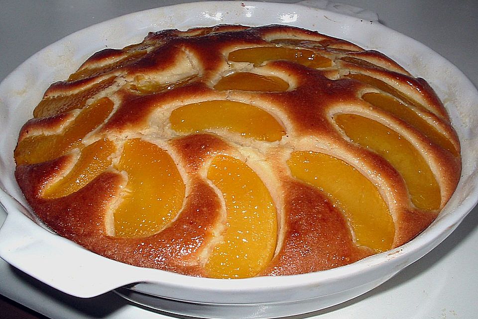 Marzipankuchen mit Pfirsich