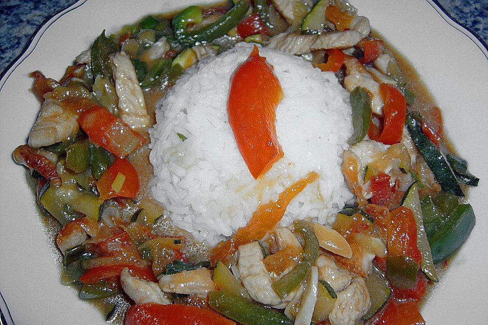 Wok-Hühnchen