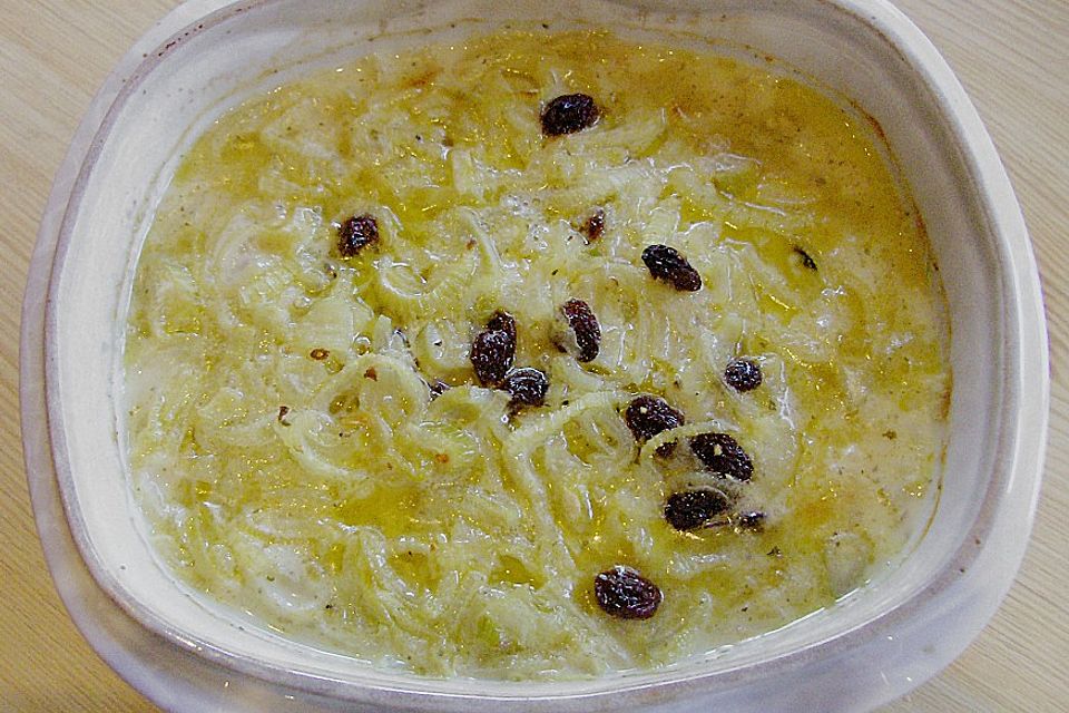 Hähnchenbrust in Fenchel - Orangensahne