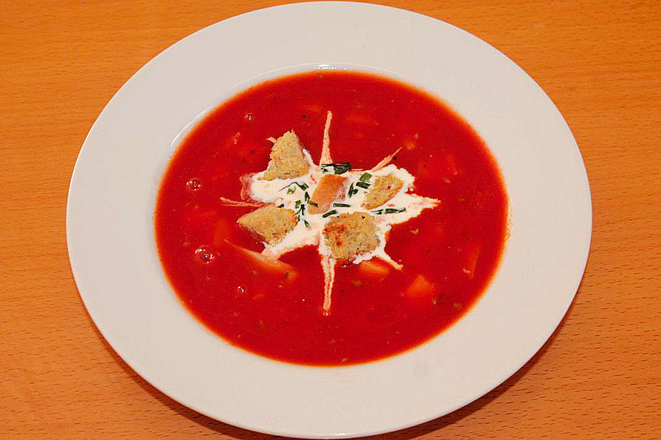 Schnelle Tomatensuppe