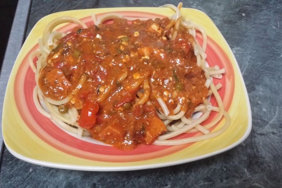 Schnelle Tomatensoße mit Hackfleisch