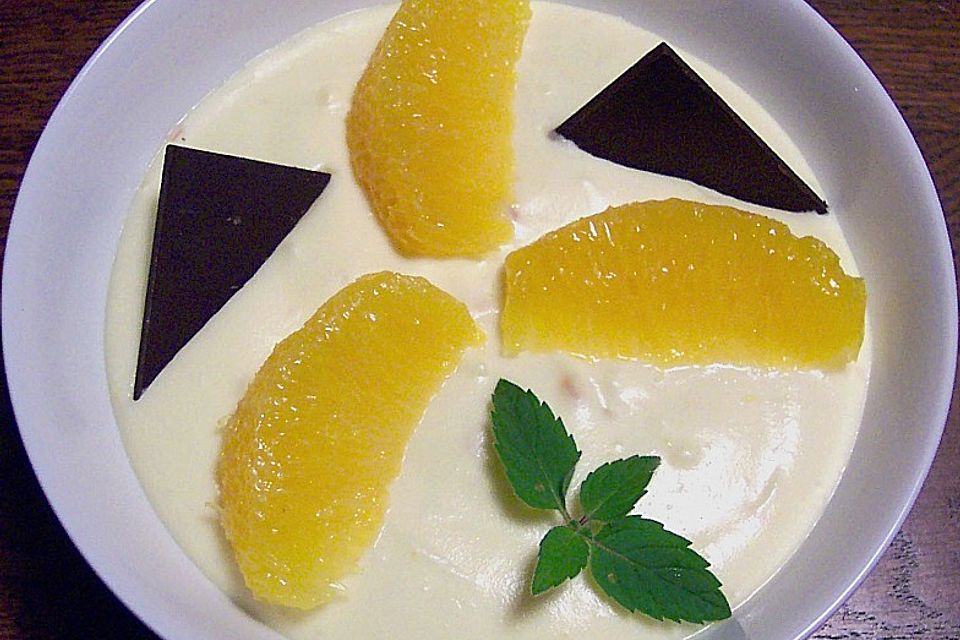 Orangencrème mit Kardamom