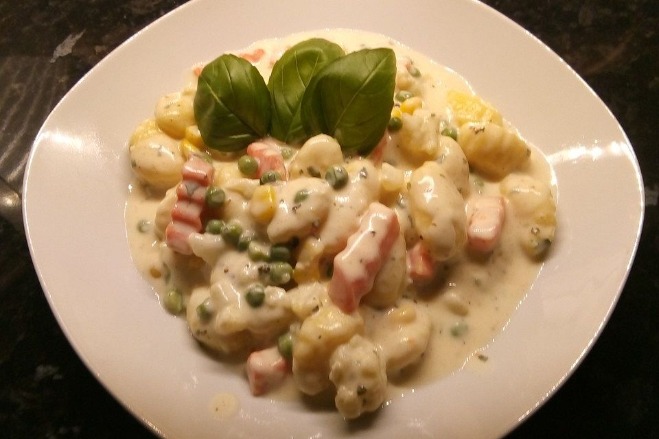 Gemüse - Rahm - Gnocchi