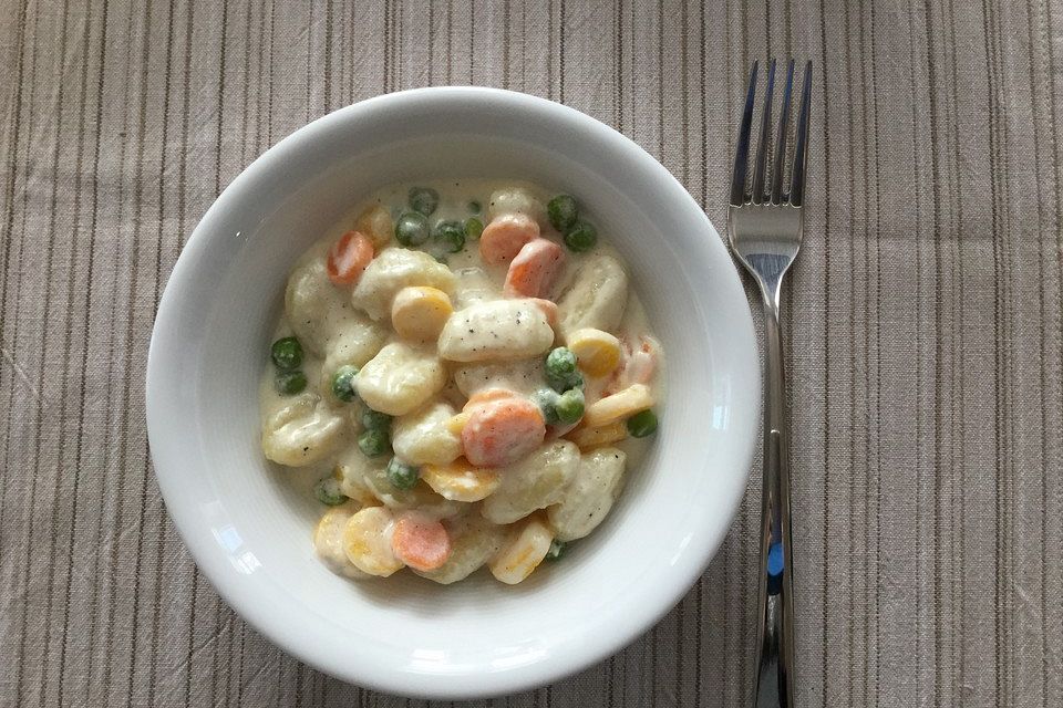 Gemüse - Rahm - Gnocchi