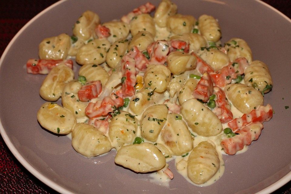 Gemüse - Rahm - Gnocchi