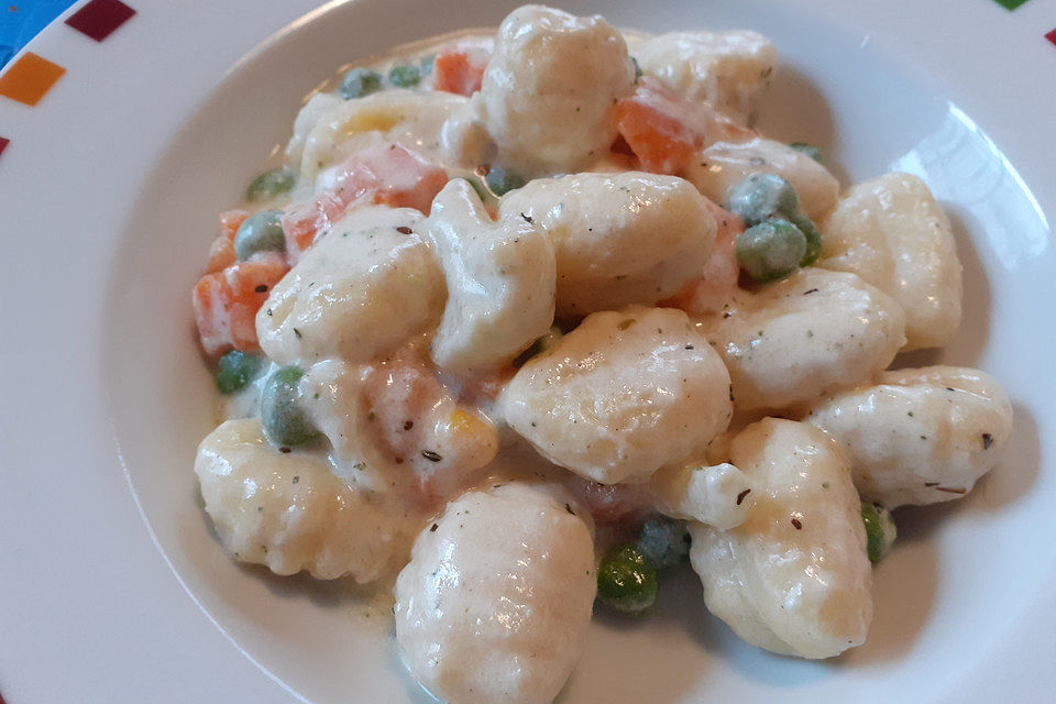 Gemüse - Rahm - Gnocchi