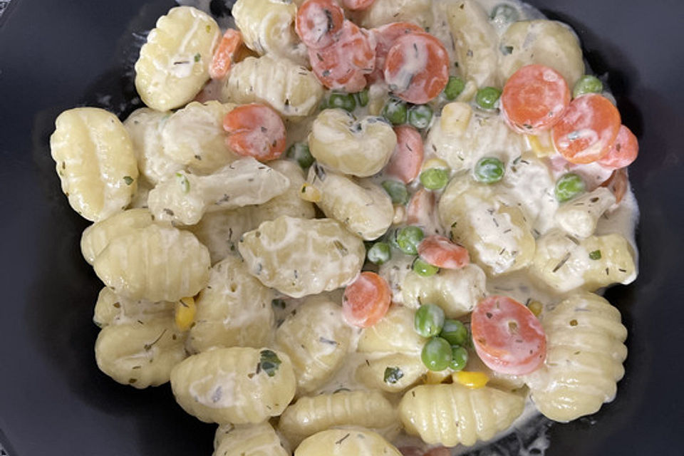 Gemüse - Rahm - Gnocchi