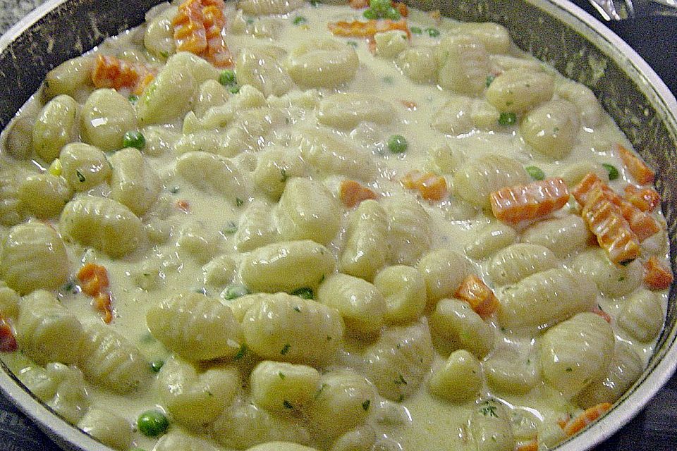 Gemüse - Rahm - Gnocchi