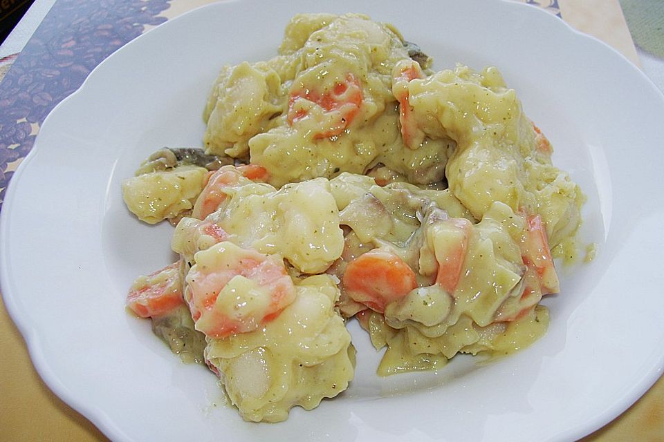 Gemüse - Rahm - Gnocchi