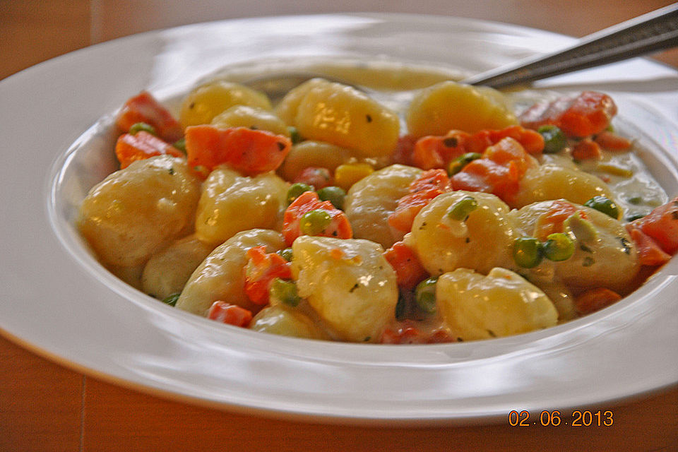 Gemüse - Rahm - Gnocchi