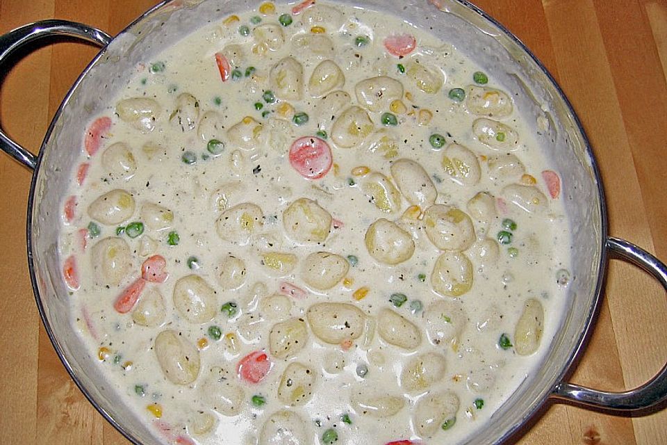 Gemüse - Rahm - Gnocchi