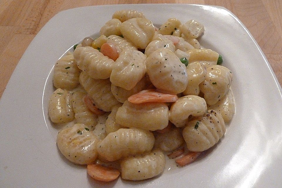 Gemüse - Rahm - Gnocchi