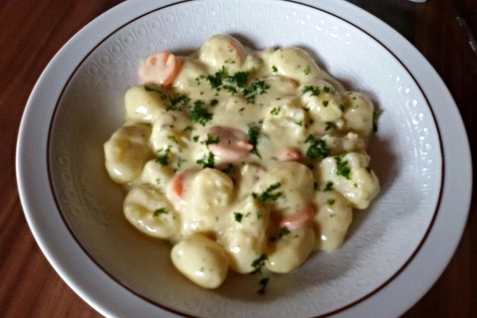 Gemüse - Rahm - Gnocchi