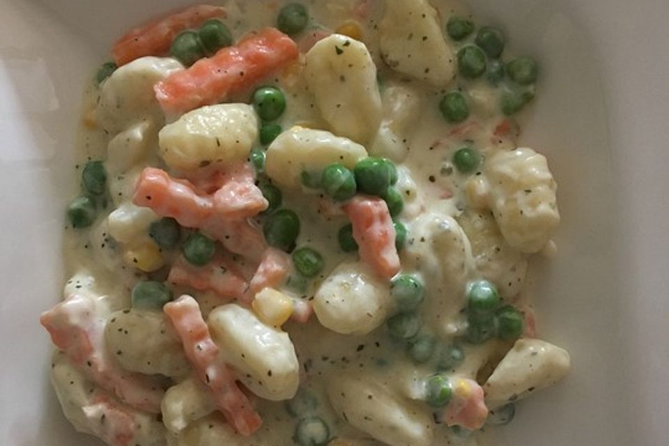 Gemüse - Rahm - Gnocchi