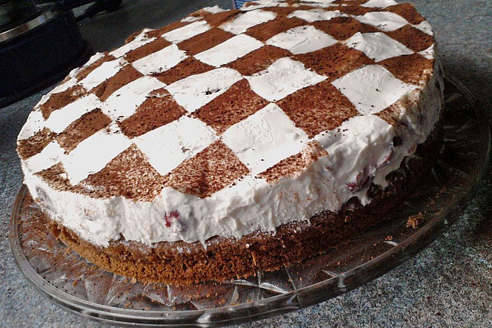 Himbeer - Schachbrett - Torte