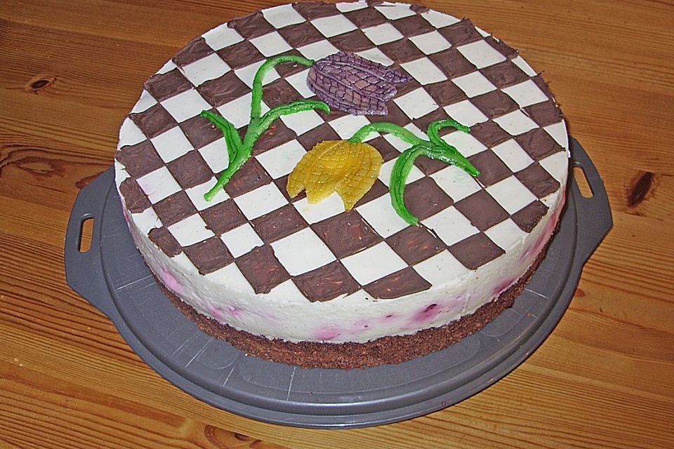 Himbeer - Schachbrett - Torte