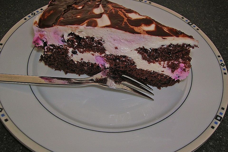 Himbeer - Schachbrett - Torte