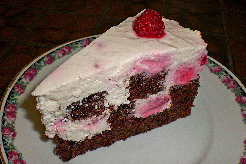 Himbeer - Schachbrett - Torte