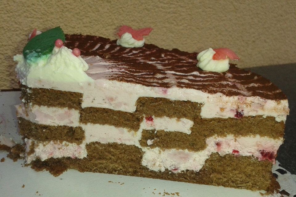 Himbeer - Schachbrett - Torte