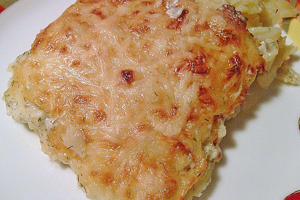 Kartoffelauflauf mit Lachs