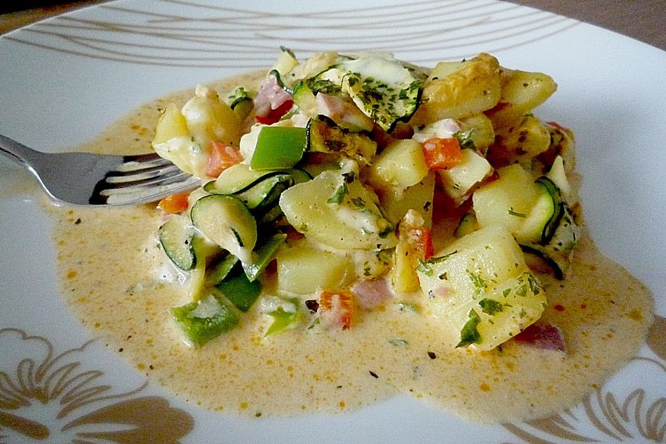 Zucchini - Paprika - Kartoffel - Auflauf