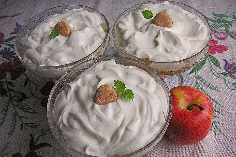 Apfeldessert mit Mascarponecreme