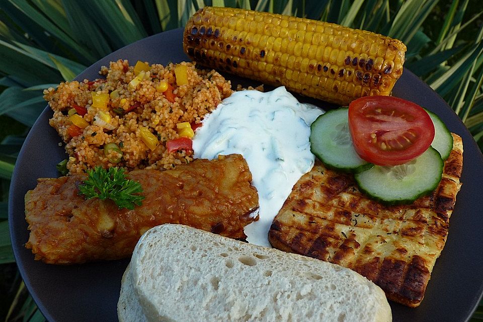 Gegrillte Maiskolben mit Honigbutter