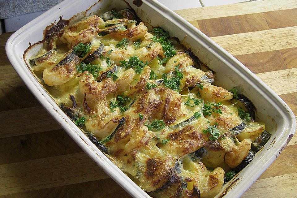 Garnelen - Kartoffel - Gratin