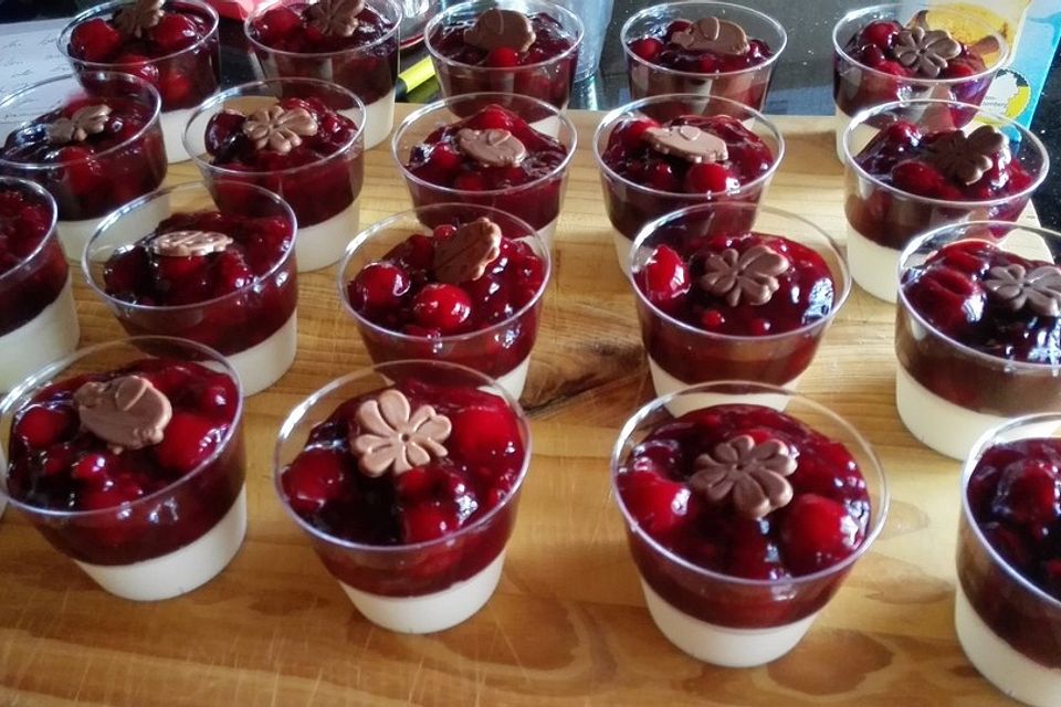 Panna cotta mit Erdbeersauce