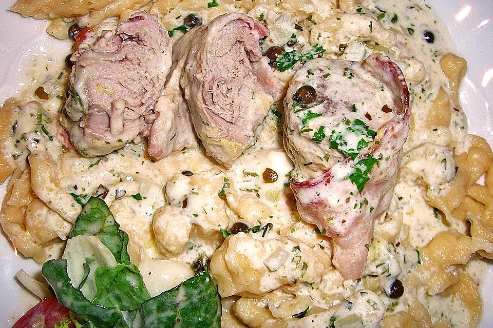 Schweinemedaillons mit Gorgonzola