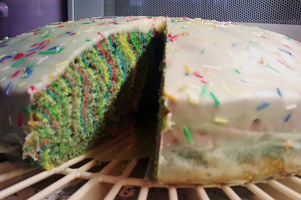 Regenbogenkuchen