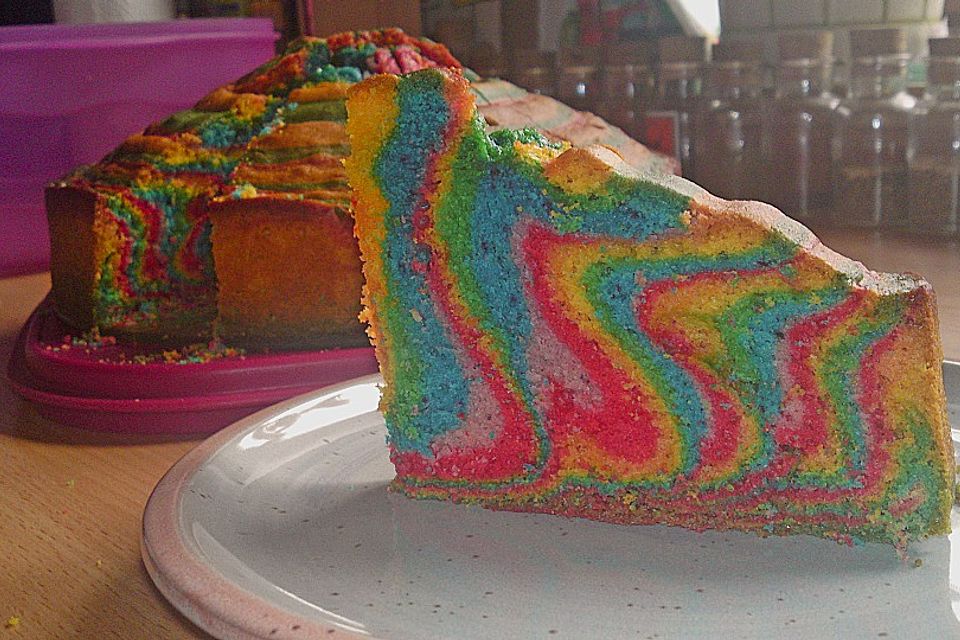 Regenbogenkuchen