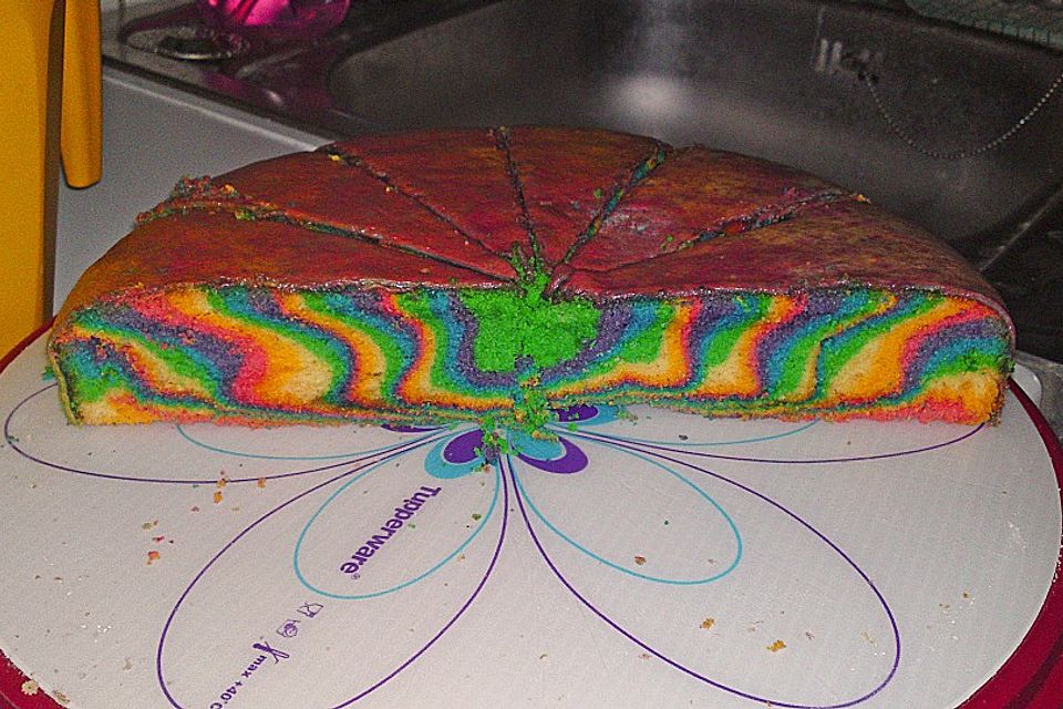 Regenbogenkuchen