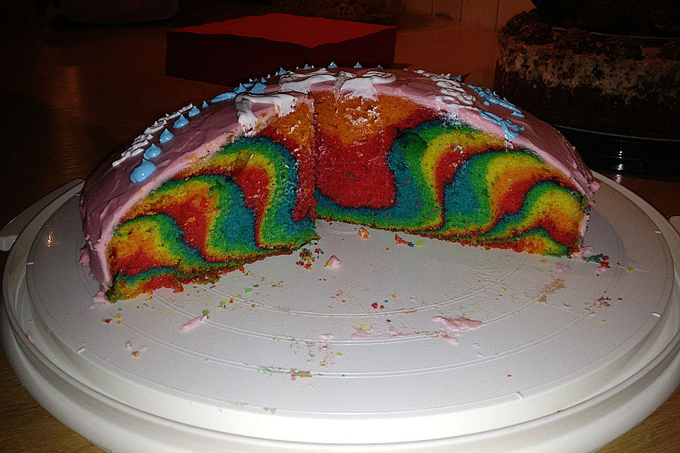 Regenbogenkuchen